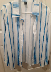 NEW Blue and White Blouse !!!!!!!!!!!!!!!!!!!!