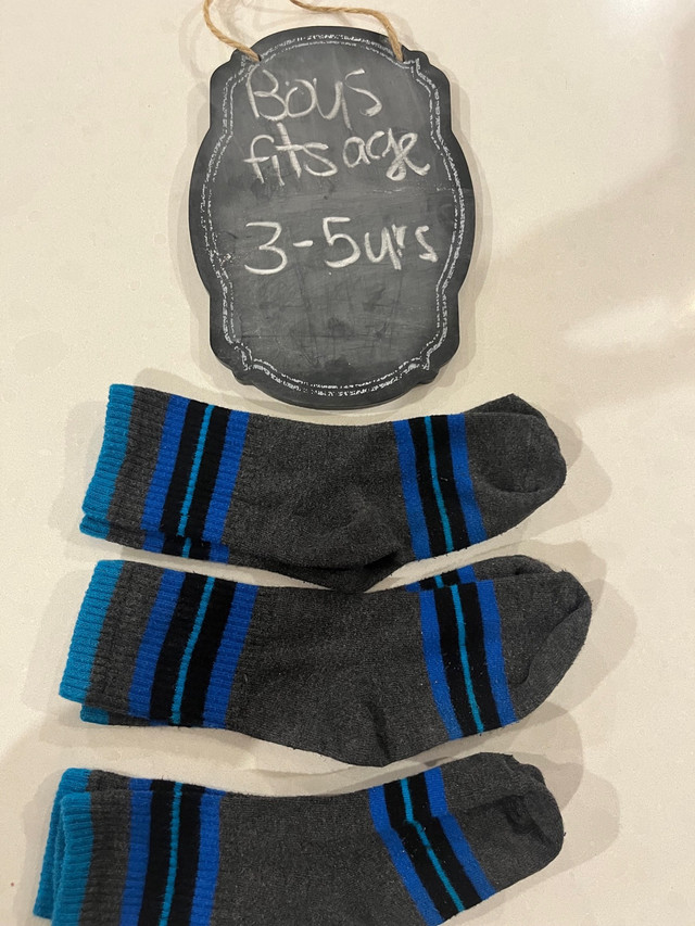 3 pairs of boys socks fits ages 3-5 years in Clothing - 4T in Calgary - Image 2