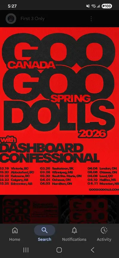 Goo Goo Doll Tickets , View more