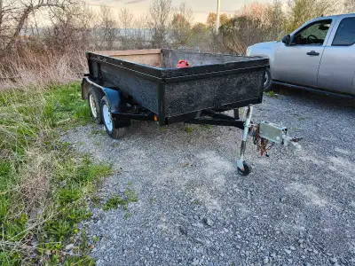 Great utility trailer. Could use 2 wheel bearings. New fenders and paint. Lights work. 2" ball