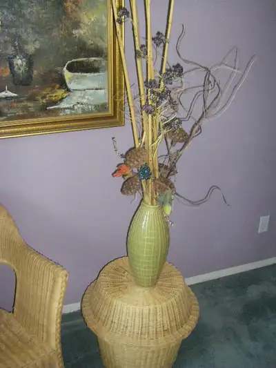 Vase and Floral Arrangement, View more