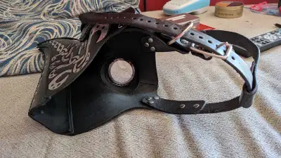 Real leather plague mask, View more