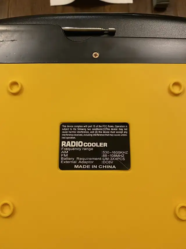 McCain Branded Yellow Cooler w. Built In AM/FM Radio  in Other in City of Toronto - Image 6