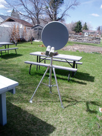 Satellite dish and portable stand