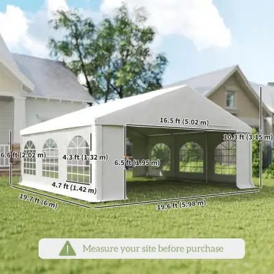 20' x 20' Heavy-duty Large Wedding Tent, Outdoor Carport Garage , View more