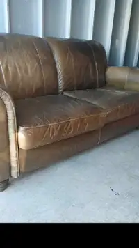 Huge leather couch