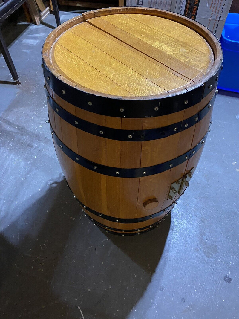 Oak Wine Whiskey Barrel Table End Table for sale  