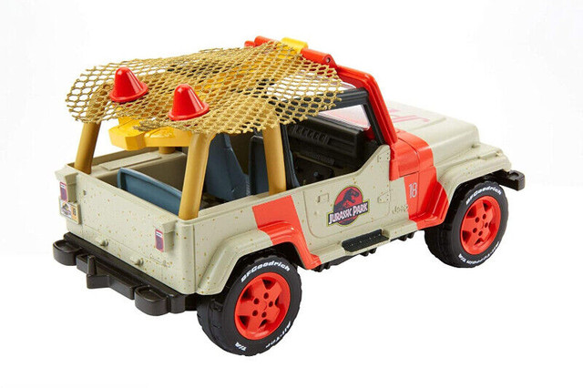 JURASSIC WORLD JEEP WRANGLER RESCUE NET DINOSAURE MATCHBOX NEUF in Toys & Games in Longueuil / South Shore - Image 2