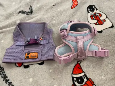 Must Take Both Step in harness is 18” girth other one is 18-22” Step In Harness Purple Wolfbone Harn...