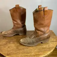 70s unisex cowboy style unisex leather boots (homme)