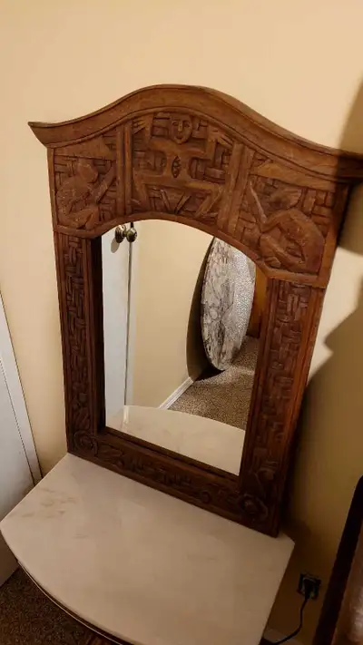 Hand Carved Mirror, View more