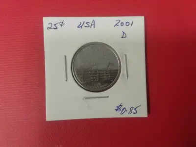 2001 USA Quarter Dollar Coin D $1 The 2001 USA Quarter Dollar is part of the 50 State Quarters Progr...