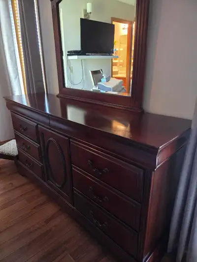Bedroom Dresser and Mirror Set, View more
