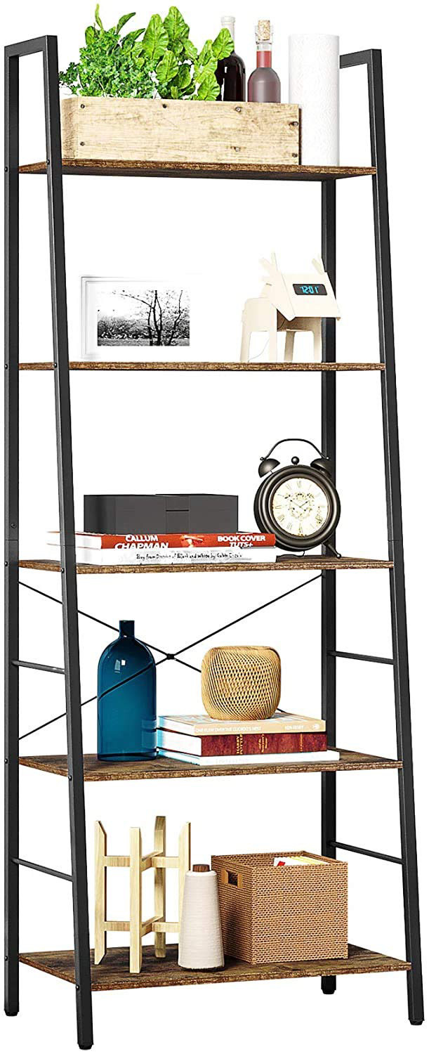 5 Tier Ladder Shelf, Vintage Bookshelf Open, Freestanding Displa in Other in Oshawa / Durham Region - Image 4