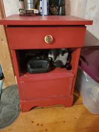 Red Side Table/Nightstand