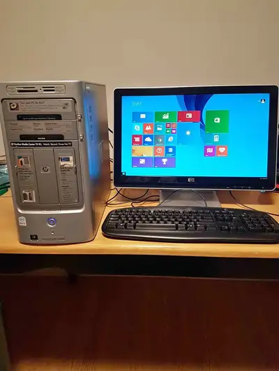 Hp desktop, windows, MS office Word, card reader, wireless., View more