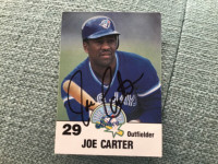 Joe Carter signed 1991 Toronto blue Jays card