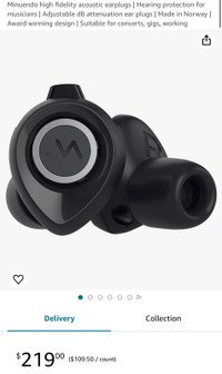 Minuendo high fidelity acoustic earplugs | Hearing protection fo