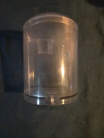 Free plastic container with lid and measure marks, View more