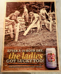LUCKY For You!! Six Vintage LUCKY Beer Posters $100 obo