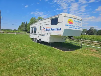 Selling a 29ft Golden Falcon travel trailer in good shape. No leaks or damage. Slide outs work, AC,...