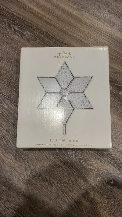 Stained glass star topper Christmas tree, View more