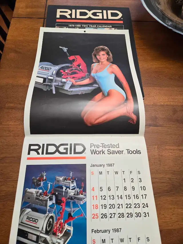 Automotive Pin Up Calendar 1987 -198863240734935299121