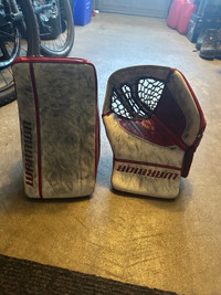 Warrior r/gt2 pro glove and blocker 