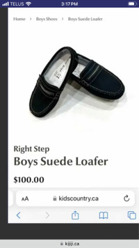 Boys grey Suede LOAFERS!