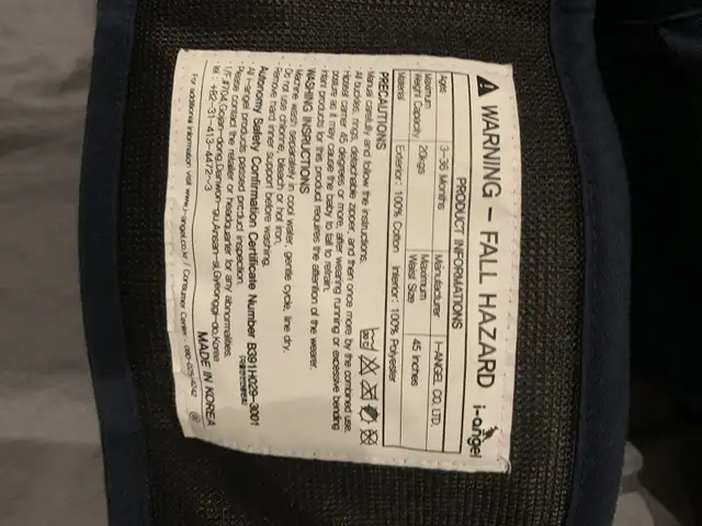 I-Angel baby hip seat + travel carrier made in Korea in Strollers, Carriers & Car Seats in City of Toronto - Image 7
