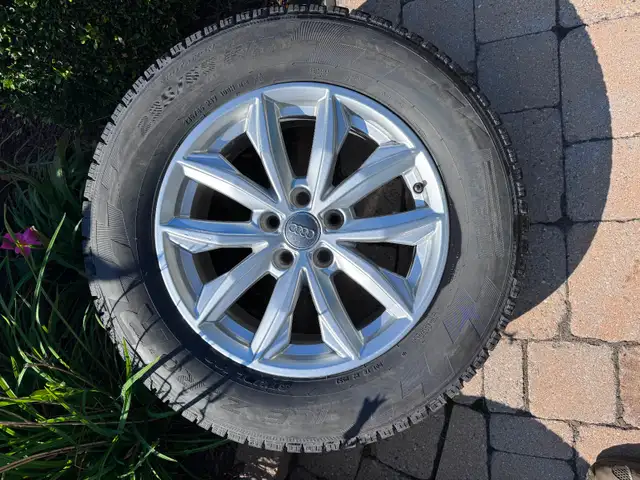 4 Winter Pirelli Ice Zero 235/65 R17 on OEM Audi Rims. in Tires & Rims in Ottawa - Image 3