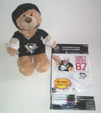 Penguins Plush 15" Bear and Crosby Dry Erase Colouring Set
