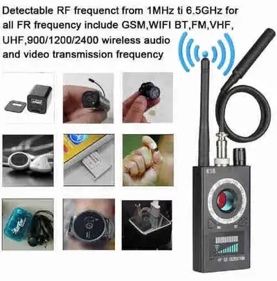 Anti Spy RF Signal Detector, Bug Detector Camera Finder Scanner, View more
