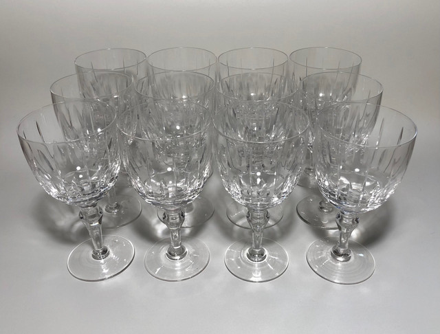 12 Vintage Stuart Crystal Water Wine Glasses Goblets Hampshire in Arts & Collectibles in La Ronge