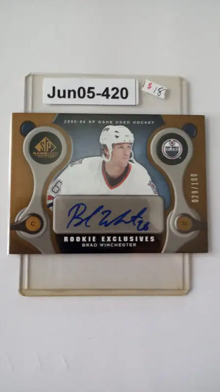 2005-06 SP Game Used Rookie Exclusive Autographs Brad Winchester in Arts & Collectibles in St. Catharines - Image 2