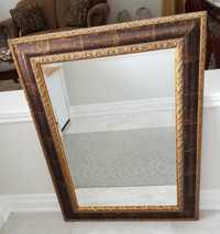 Mirror, 33" x 45", gilded wood frame
