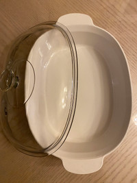 Corning Ware 4 Liter French White Casserole Deep Dish 