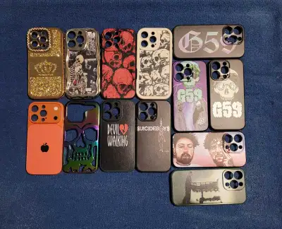 Selling all brand new iPhone 16 pro cases . Prices vary unless you take all . Rainbow chrome skull c...