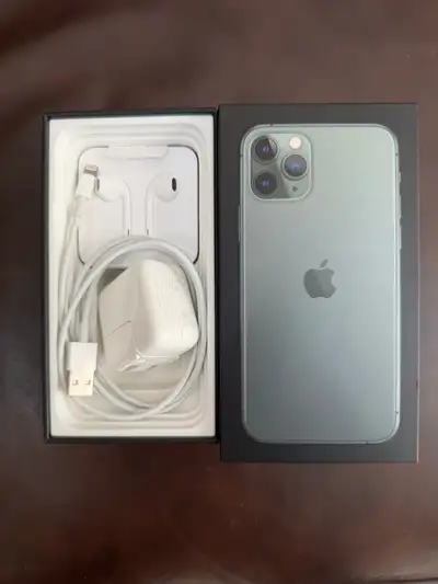 iPhone 11 Pro, unlocked, 256GB, great condition, comes with charger and ear phones which were never...