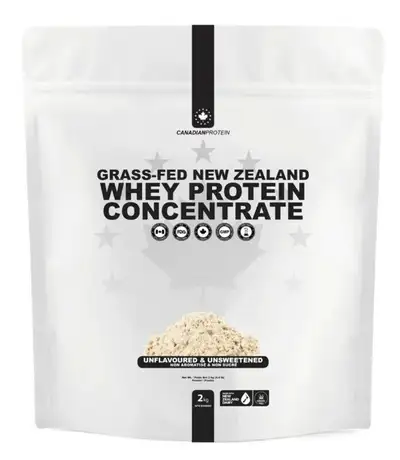 Grass-Fed New Zealand Whey Protein Concentrate 2 Kg (4.4 lb) - Unflavoured & Unsweetened --- (Expiry...