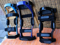 3 donjoy custom rigid Right knee brace ACL PCL braces, used, in