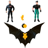 Vintage Figurines, aile cape Batman & Robin, années 90