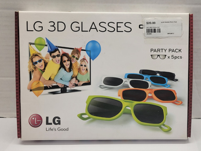 LG 3D Glasses Party Pack x 5PC in General Electronics in Windsor Region