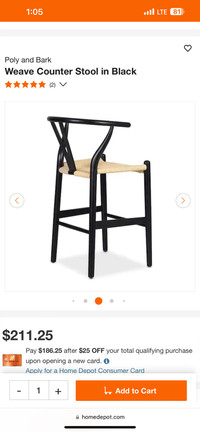 Counter stool, bar stool, counter chair, bar chair (new)