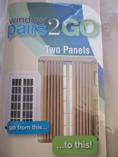84" tall x 54" wide semi-transparent curtains, hardware, View more