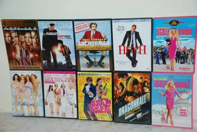 MOVIES DVD - AUSTIN POWERS, HITCH, ANCHORMAN, NINE.., View more