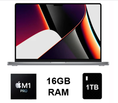 HighSpec 14" AppleCare 2025 MacBook M1 PRO 16GB, 1TB w/Software!, View more