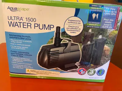 NIB Aquascape Ultra 1500 Submersible Fountain Waterfall Pump, View more