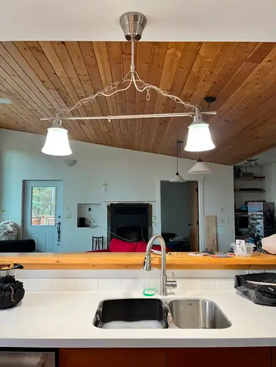 Nickel Hanging Kitchen Island Light Fixture, View more
