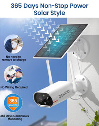 DEKCO Security Cameras Wireless Outdoor - 2K Solar Security Cam